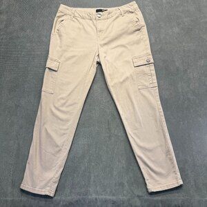 1822 Denim Womens Cropped Cargo Pants Size 8 Khaki Ankle Utility Casual
